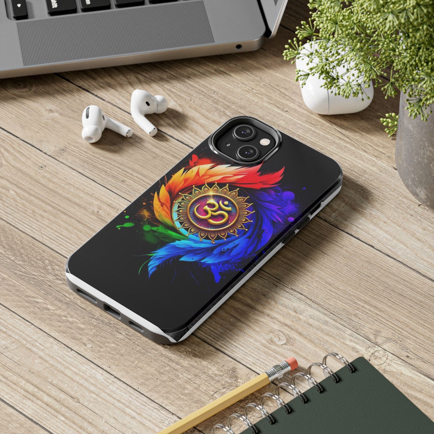 Vibrant Om Phone Case - Durable Tough Phone Cover, Boho Style Cell Phone Case, Colorful Protective Case, Spiritual Gift for Her, Yoga [...]