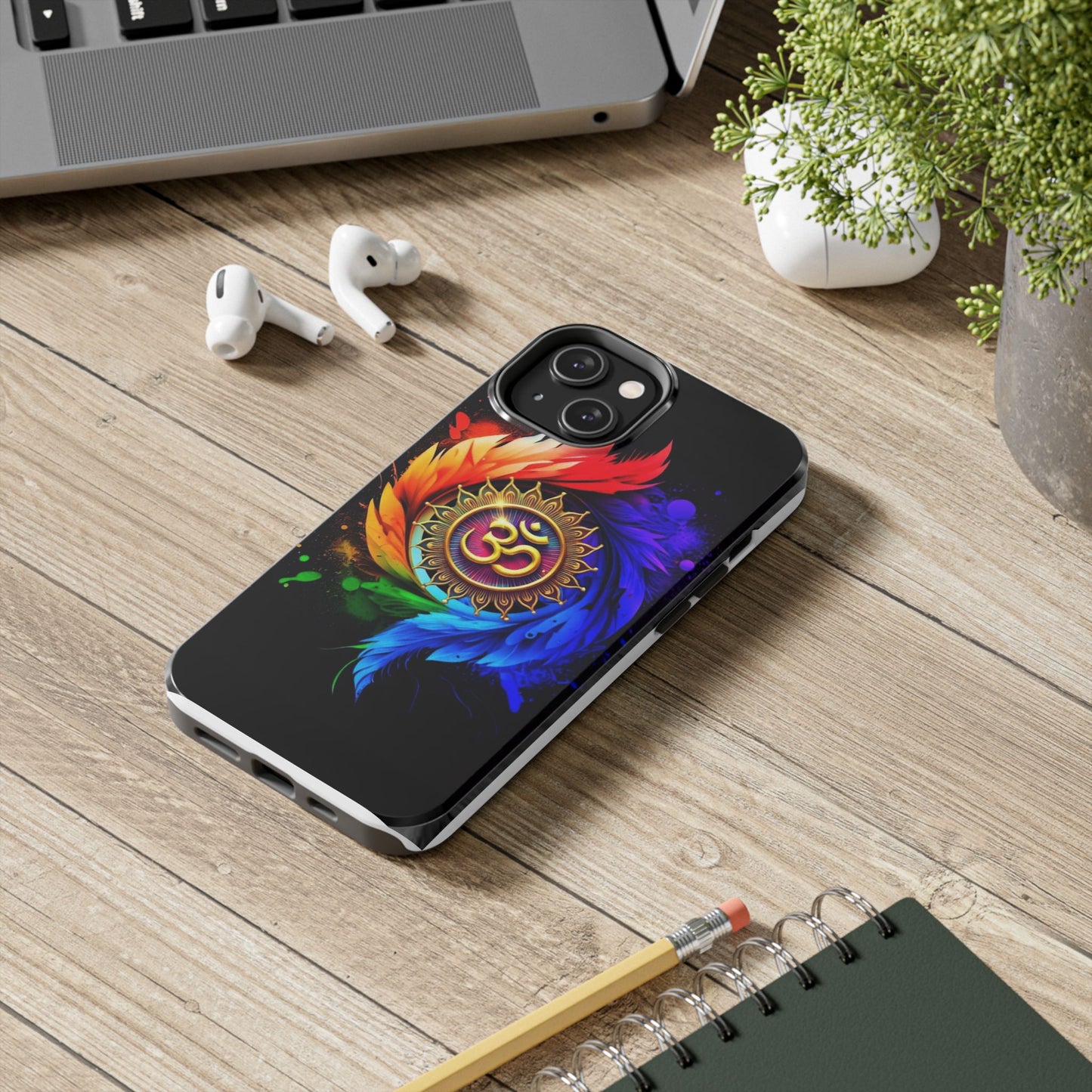 Vibrant Om Phone Case - Durable Tough Phone Cover, Boho Style Cell Phone Case, Colorful Protective Case, Spiritual Gift for Her, Yoga [...]
